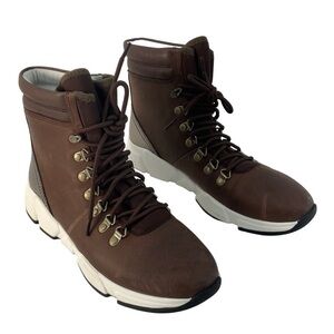 New Johnston & Murphy Brown Ankle Boots with White Soles